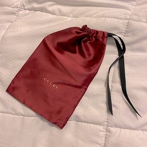 Authentic Gucci Red Silk Sunglass Bag